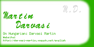 martin darvasi business card